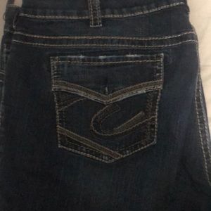 Plus size silver jeans